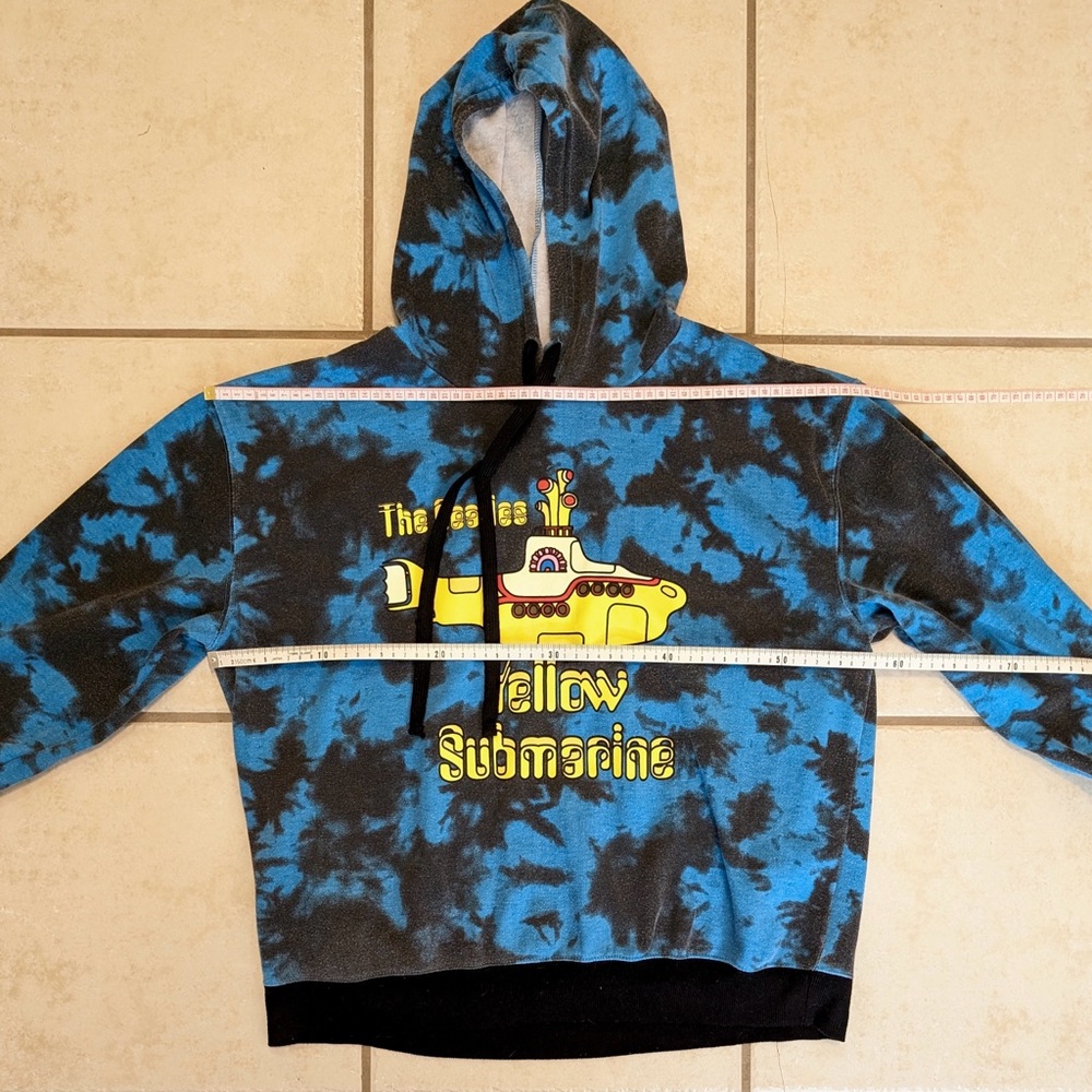 The Beatles Yellow Submarine Blue and Black Tie Dye Hoodie - Picture 6 of 10